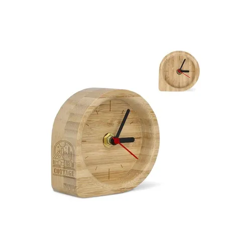 Horloge de Bureau Droplet en Bambou Personnalisable