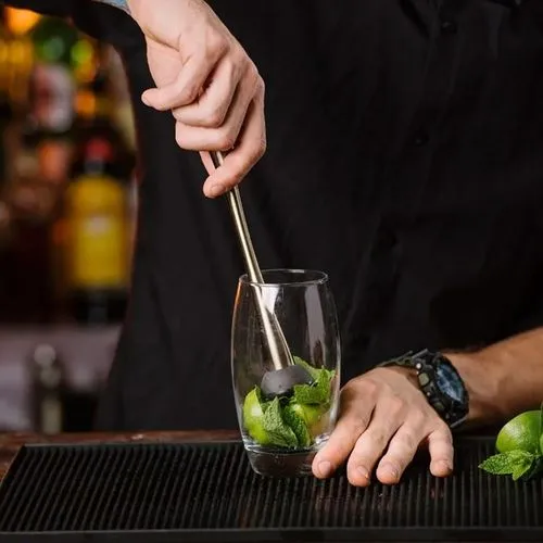 Pilon à Cocktail en Laiton Antique Personnalisable