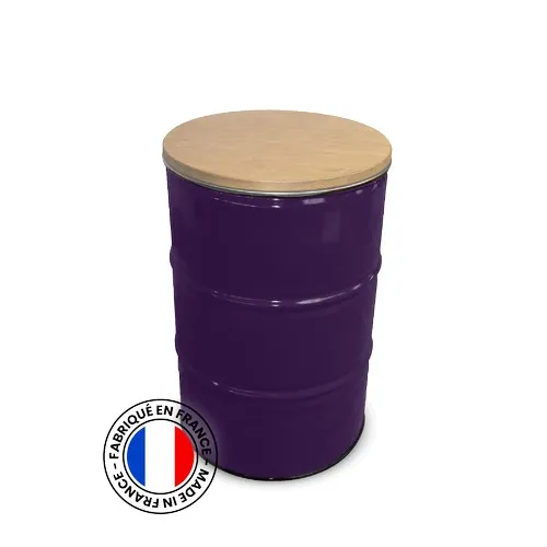 Baril RAL 200L Table Plateau Bois - Fabrication Française Recyclable