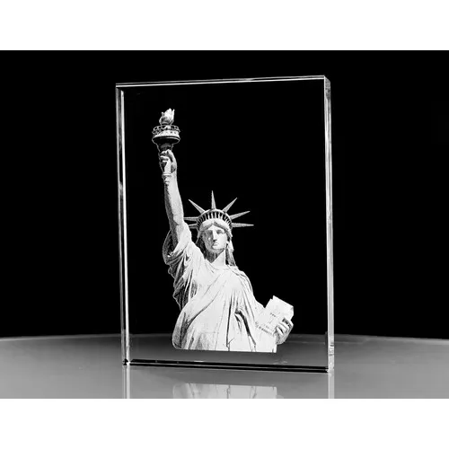 Plaque de Verre Gravée 200x150mm - Trophée Corporate Personnalisé