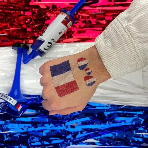 8 Tatouages éphémères supporter FRANCE