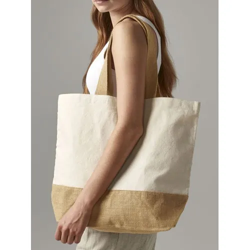 Jute Base Canvas Tote