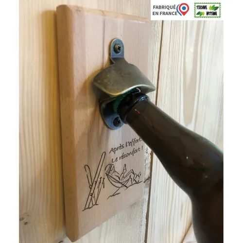 Décapsuleur Mural Bois Personnalisable Made in France
