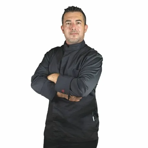 Veste de Cuisinier Personnalisable - Col Mao et Manches Longues