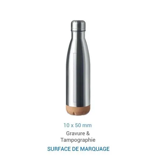 Bouteille isotherme CORK - 500 ml Bleu