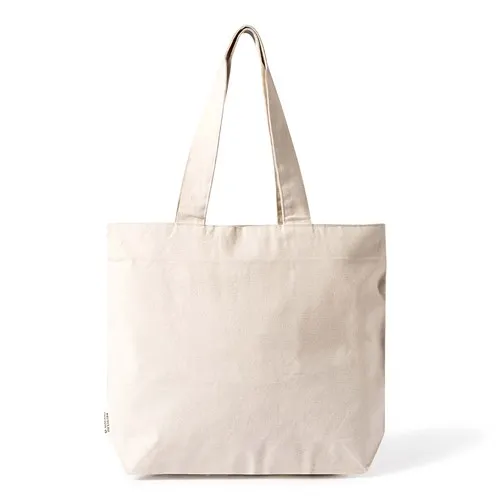 Sac Shopping Coton Recyclé 280g/m² Personnalisable avec Fermeture Éclair