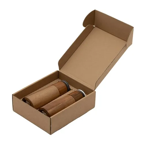 Duo Moulins à Sel et Poivre Personnalisables Bois et Aluminium