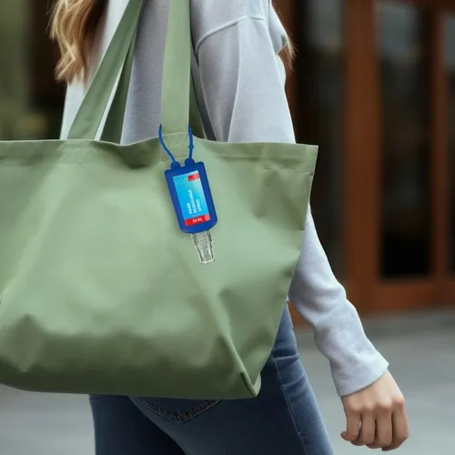 Spray Nettoyant Mains 50ml R-PET avec Bumper Silicone Personnalisable