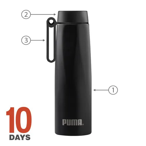 GOURDE ISOTHERME CALYPSO H 500ml AVEC POIGNEE NOIR