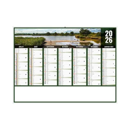 LIBERTE CENTRE-VAL-DE-LOIRE 2026 - MIDI 430 x 335 mm - LEGER 400G - SANS MARQUAGE - 1 TROU EN TETE