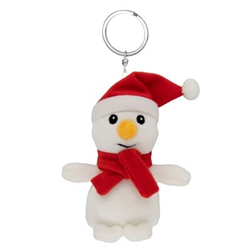 Porte-clés bonhomme de neige en peluche personnalisable