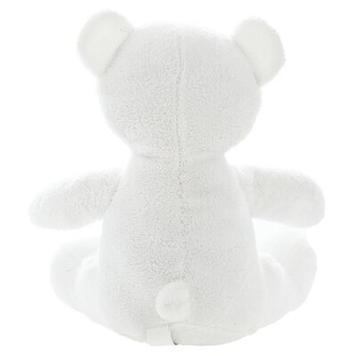 Ours en Peluche Blanc avec T-shirt Personnalisable - 19 cm