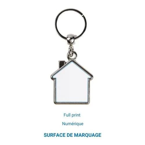 Porte-clés Métal MAISON - Gris