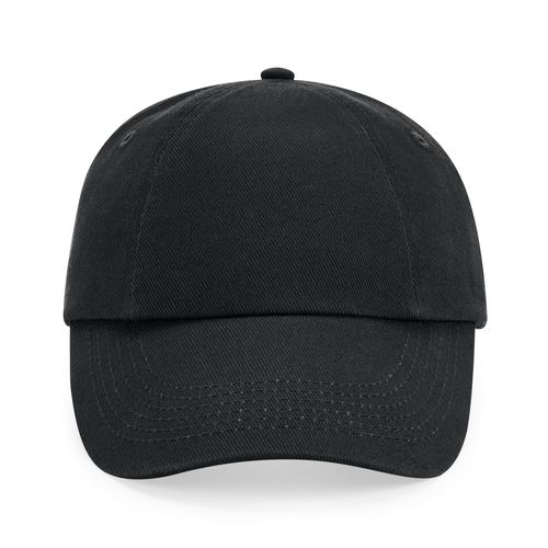 Casquette Profil Bas Coton Sergé Personnalisable - Noir