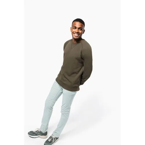 Sweat-shirt Bio Col Rond Manches Raglan Homme Personnalisable
