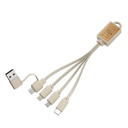 Câble de Charge 4-en-1 Jacquard Personnalisable sur Toute sa Longueur