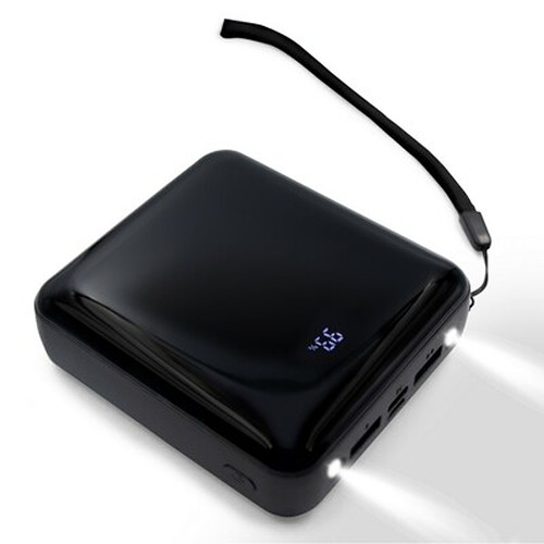 Power Bank 10000 mAh avec 3 câbles - Charge simultanée 3 appareils