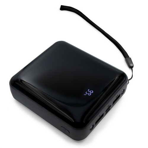 Power Bank 10000 mAh avec 3 câbles - Charge simultanée 3 appareils