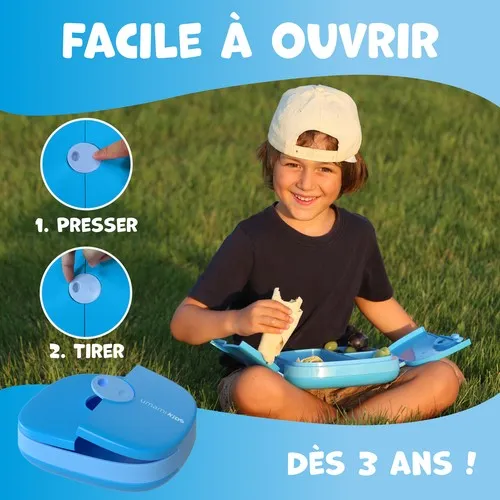 Lunch Box Enfant Tout-En-1 avec Couverts Intégrés - Personnalisable