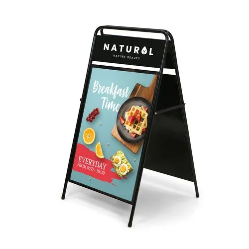 Chevalet Publicitaire Acier 50x70 - Panneau Logo Personnalisable