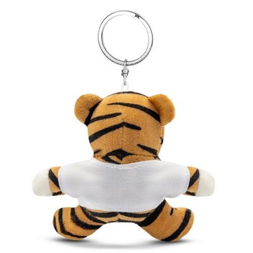 Porte-clés Tigre en Peluche avec T-shirt Personnalisable