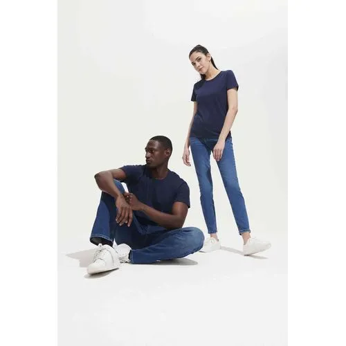 Tee-Shirt Unisexe Couleur - 150gr -  XXS Blanc Chiné