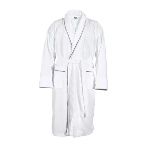 Peignoir Personnalisable TWINS - Col Châle Velours et Éponge Premium