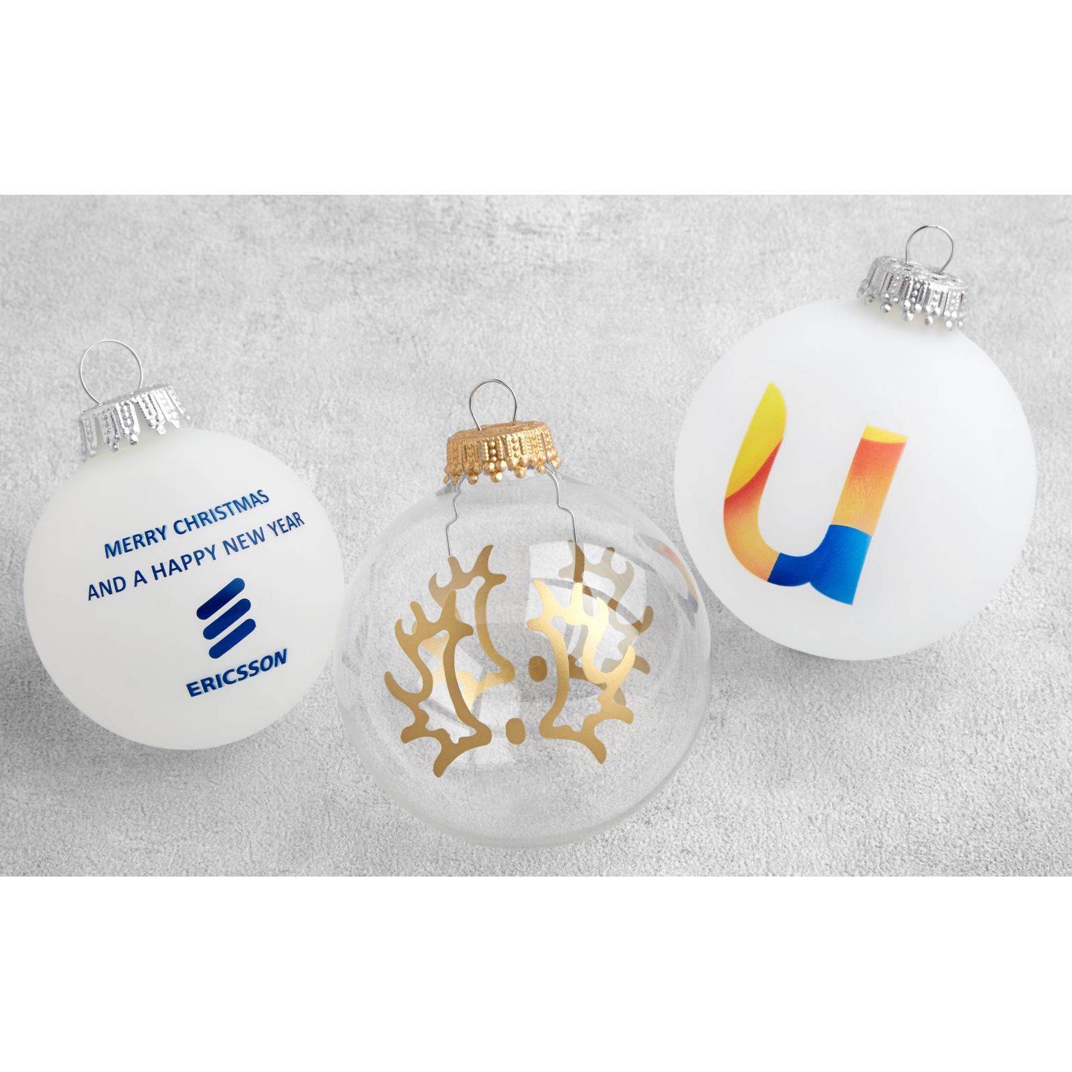 Boule de Noël Personnalisée 7cm - Sérigraphie 1 Couleur