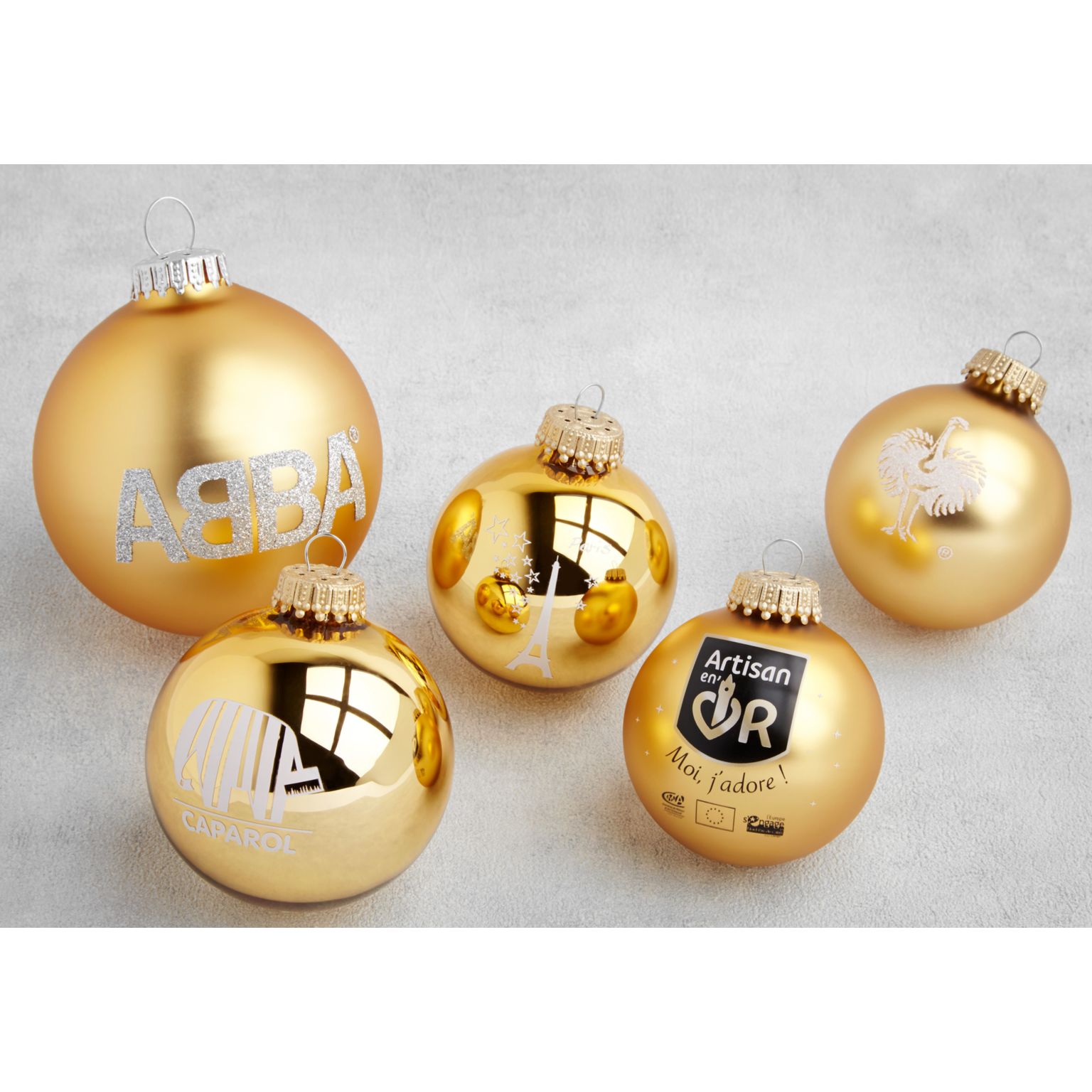 Boule de Noël Personnalisée 7cm - Sérigraphie 1 Couleur