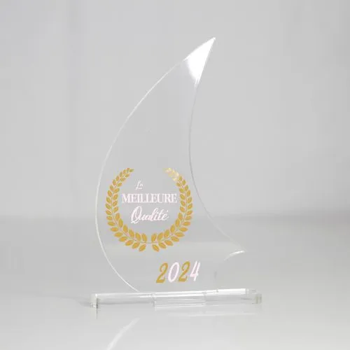 Trophée en plexiglas VOILE - France 3 mm