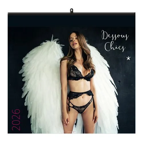 DESSOUS CHICS 2026 - SMALL 330 x 315 mm - SANS MARQUAGE - 6 FEUILLETS - RELIURE BAGUETTE