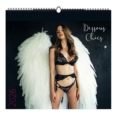 DESSOUS CHICS 2026 - SMALL 330 x 315 mm - SANS MARQUAGE - 6 FEUILLETS - RELIURE BAGUETTE