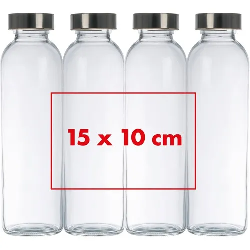 Gourde en Verre 600ml Personnalisable - Bouchon Inox