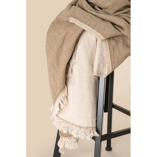 Fouta Personnalisable Coton-Lin 135x180cm - Sérigraphie Premium