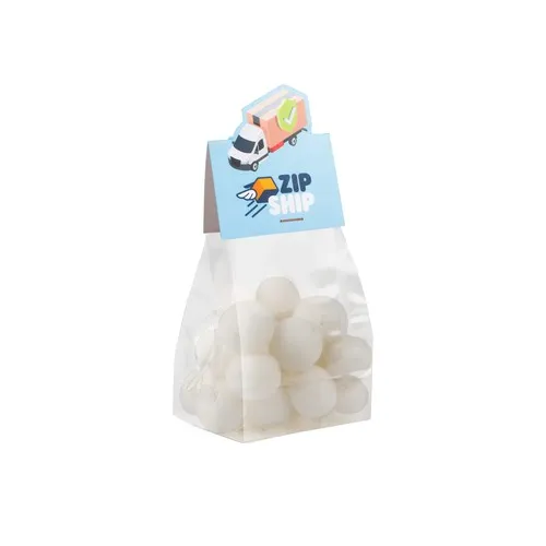 Sachet de bonbons 100g avec étiquette personnalisée