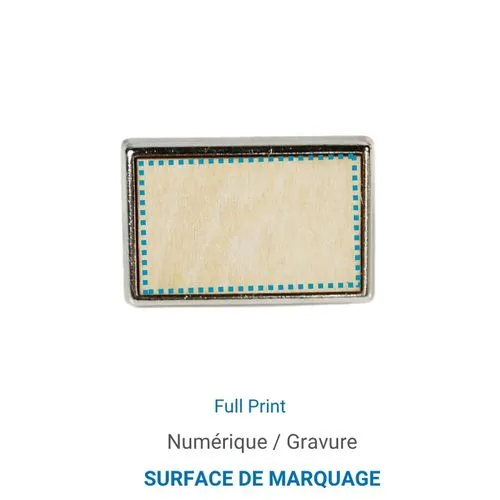 Pin's RECTANGLE Bois - France - Gris Argent