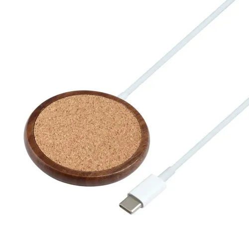 Chargeur sans fil Spica 10W output Bambou Foncé