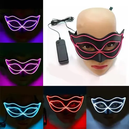 Masque LED Super Héros Personnalisable - 6 Coloris Lumineux