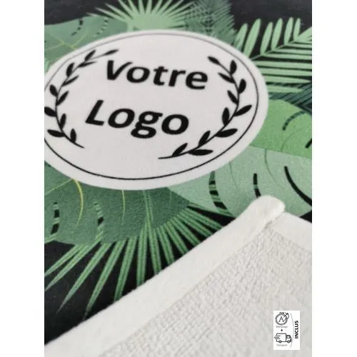 Serviette Personnalisable Sublimation Quadri 30x50 cm - Coton Éponge