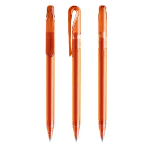 Stylo Bille Transparent Orange Personnalisable - Dès 500 ex.