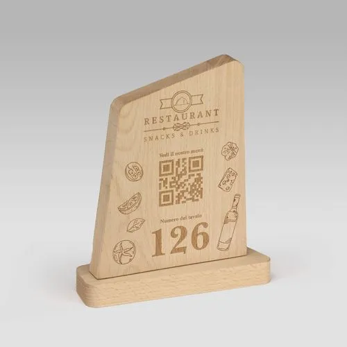 Trophée en Bois de Hêtre Personnalisable avec Gravure Laser