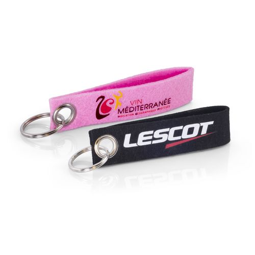 Porte-clés Feutrine Personnalisé - Transfert à Chaud 1 Couleur