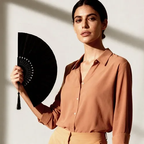 Éventail Publicitaire en Bambou 21 cm - Personnalisable