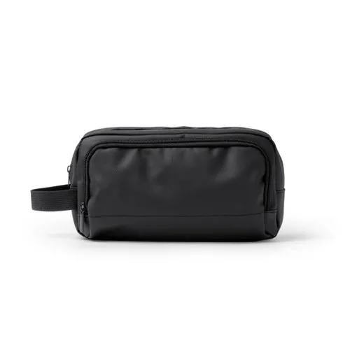 Trousse de Toilette RPET Personnalisable avec Détails Cuir PU