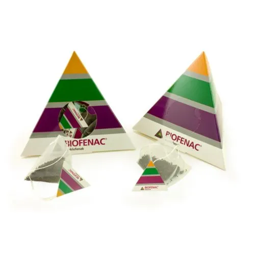 10 sachets de thé Pyramide - Tags de marque