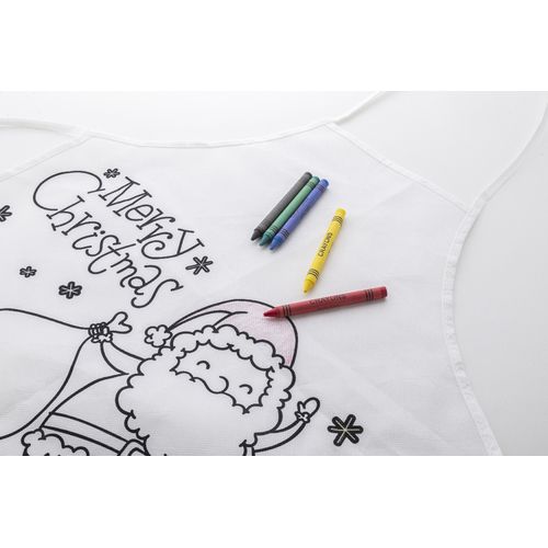 Tablier de Noël à Colorier pour Enfant - RPET Recyclé avec Crayons