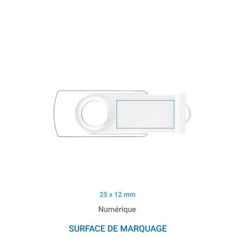 Clé USB Twister Blanc 1 GO