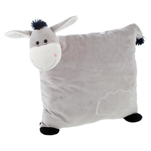 Oreiller Peluche Âne Personnalisable 30 cm - Cadeau Publicitaire
