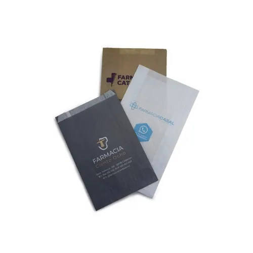 Sac Papier Kraft Pharmacie avec Anses - Personnalisable