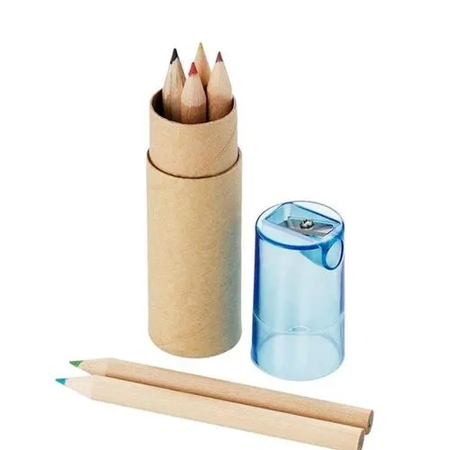 Set de 6 Crayons de Couleur Personnalisables en Boîte Carton